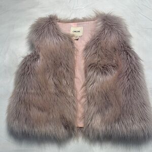 OshKosh B'gosh Kids Fluffy Faux Fur Vest - Gray